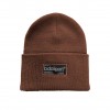 BODYACTION RIBBED KNIT BEANIE HAT 095316-BROWN